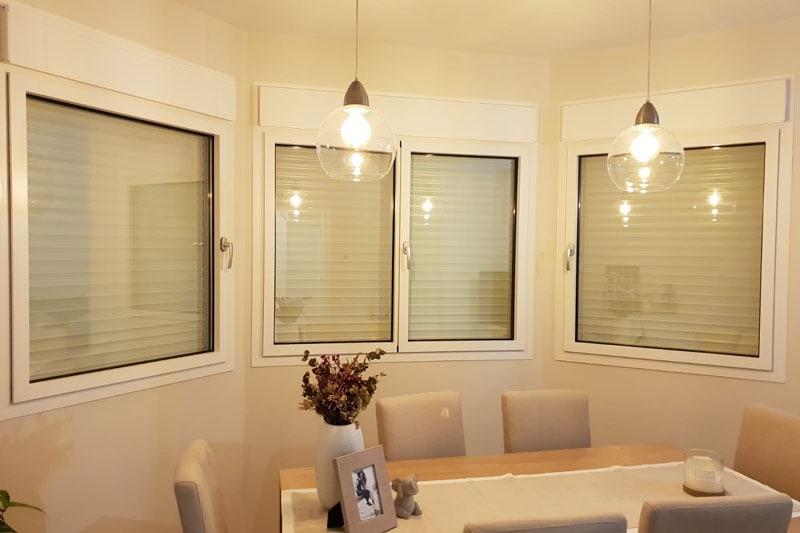 ventanas de aluminio con hojas ocultas